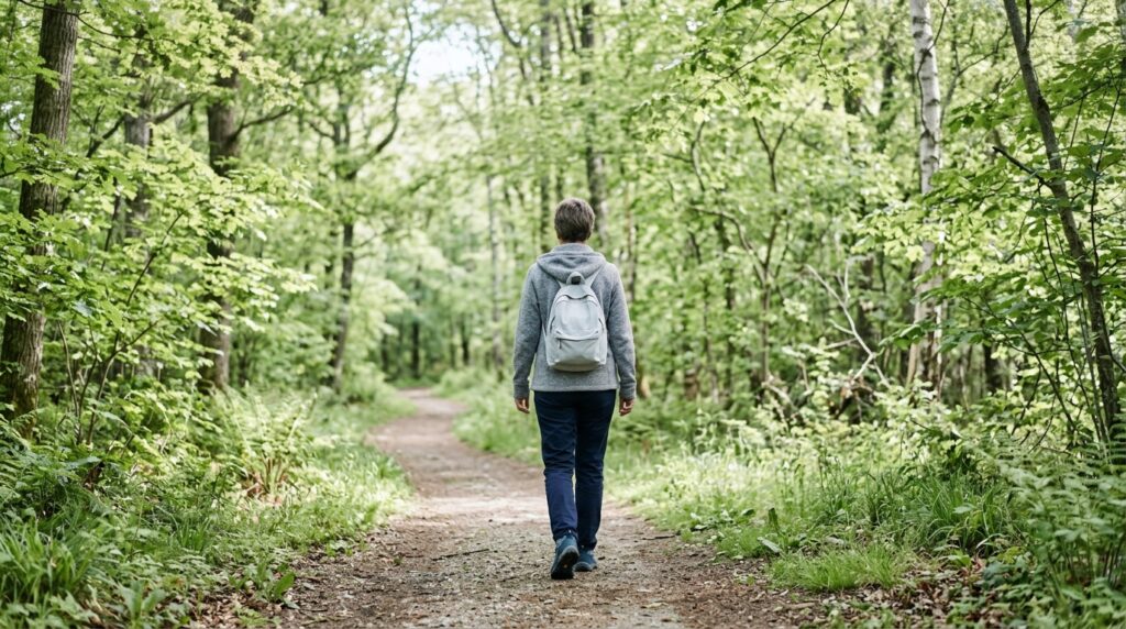 Sport nach der Darm-OP: sanfte Bewegung in sommerlicher Natur