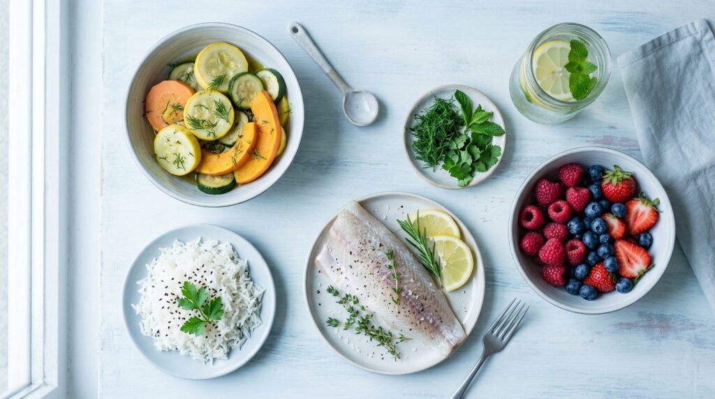 Darmaufbau durch Ernährung: frische darmfreundliche Zutaten